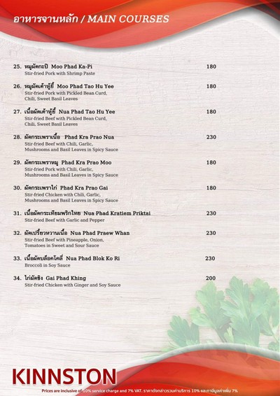 ป้ายราคาหรือสมุดเมนู