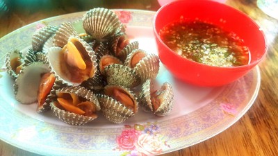 หอยแครงลวก