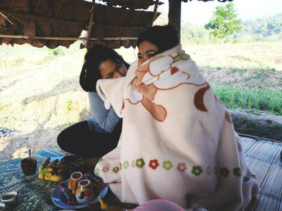 ถึงจะหน้าร้อน แต่ยามเช้าที่นี่หนาวนะ