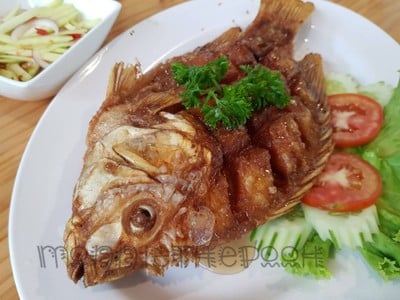 ปลาทับทิมทอดน้ำปลา