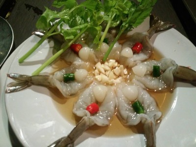 กุ้งแช่น้ำสดๆ ของโปรดเราสองคน