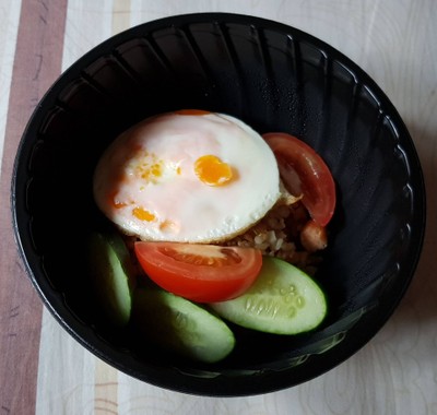 SALMON GARLIC FRIED RICE