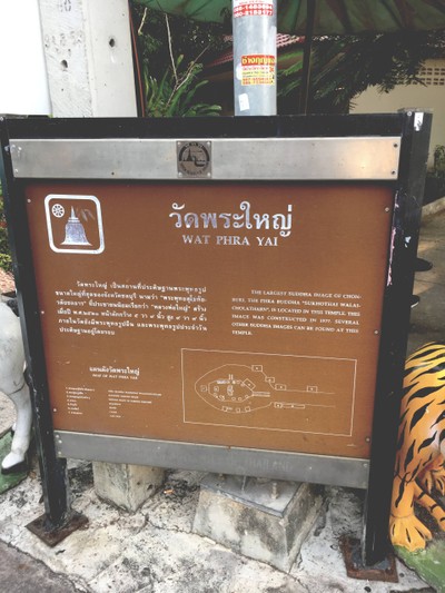 ป้ายบอกรายละเอียดเกี่ยวกับวัด