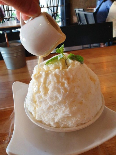 บิงซูผลไม้-นมสด