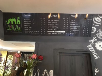 ป้ายราคาหรือสมุดเมนู