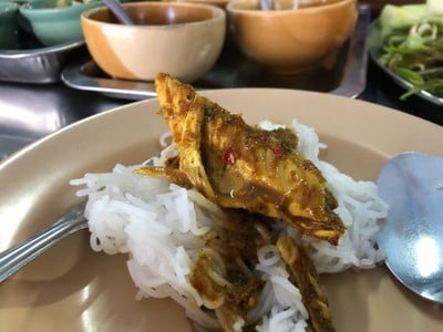 เมนูของร้าน ขนมจีนเส้นสด หน้าเรือนจำ