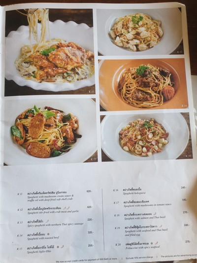 ป้ายราคาหรือสมุดเมนู