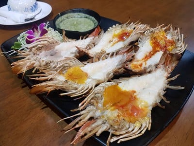 กุ้งแม่น้ำเผา