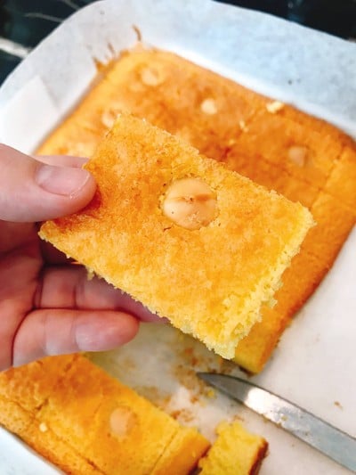 Macadamia White Chocolate Blondies 