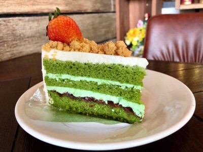 เค้กชาเขียวถั่วแดง