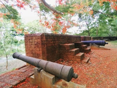 ปืนโบราณ​เรียงรายกันเต็มเลยค่ะ​