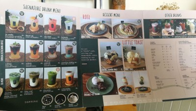 ป้ายราคาหรือสมุดเมนู