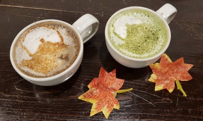 Houji & Matcha Hot Latte
