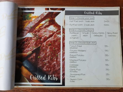 ป้ายราคาหรือสมุดเมนู