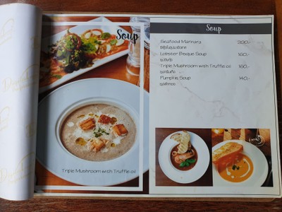 ป้ายราคาหรือสมุดเมนู