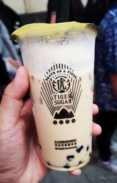 Brown Sugar Boba Milk with Cream Mousse