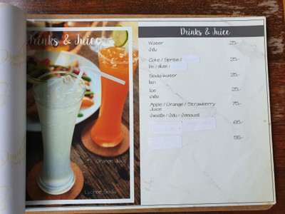 ป้ายราคาหรือสมุดเมนู