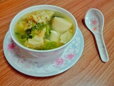 ไข่น้ำวุ้นเส้นเต้าหู้ไข่ ไข่น้ำวุ้นเส้นเต้าหู้ไข่