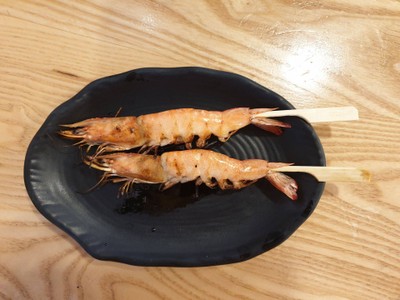 กุ้งเสียบไม้ย่าง