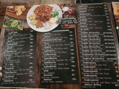 ป้ายราคาหรือสมุดเมนู