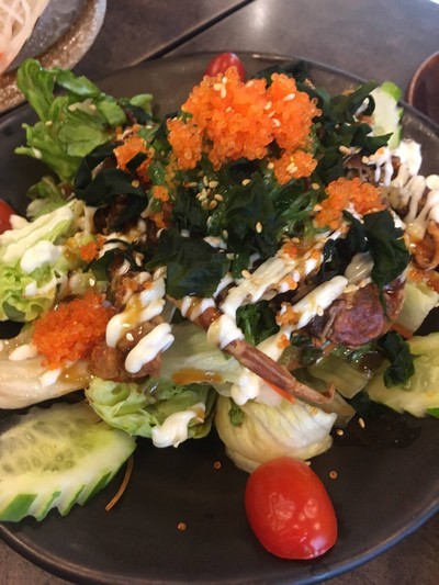 สลัดปูนิ่มทอด