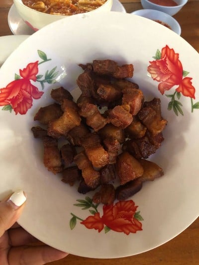หมูสามชั้นทอด