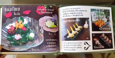 ป้ายราคาหรือสมุดเมนู