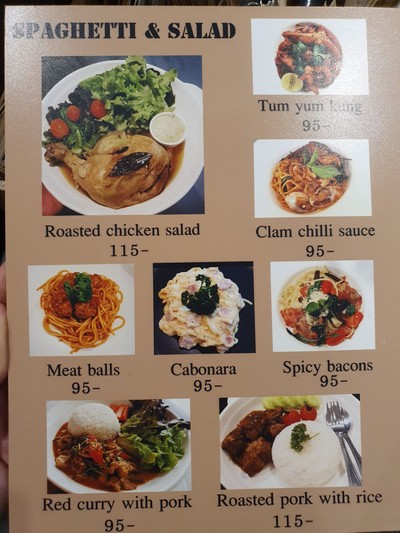 ป้ายราคาหรือสมุดเมนู