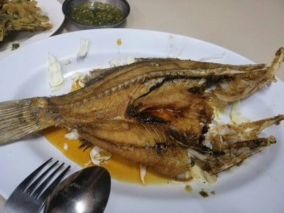 ปลากระพงทอดน้ำปลา