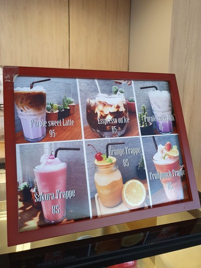 ป้ายราคาหรือสมุดเมนู