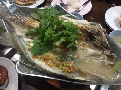 ปลากระพงนึ่งมะนาว