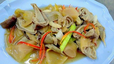 กระเพาะหมูเกี่ยมช่าย กลิ่นหอมๆๆๆ รสชาดกลมกลอม