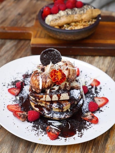 Nutella Stuffed Pancakes ($27AUD ~590฿)