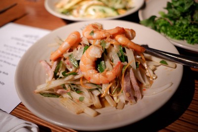 Marinated Lotus Bud with Shrimp and Pork Salad