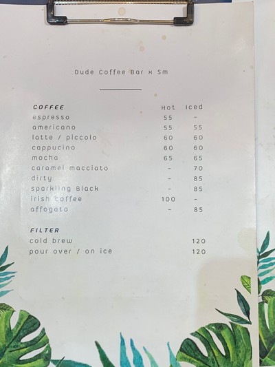 ป้ายราคาหรือสมุดเมนู