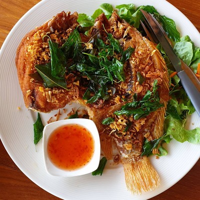 ปลาทับทิมสมุนไพร