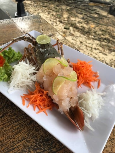 กุ้งมังกรซาซิมิ