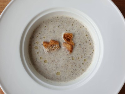 Triple Mushroom Soup With Truffle Oil