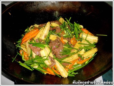 วิธีทำ ตับผัดกุยช่ายใส่ข้าวโพดอ่อน วิธีทำ ตับผัดกุยช่ายใส่ข้าวโพดอ่อน