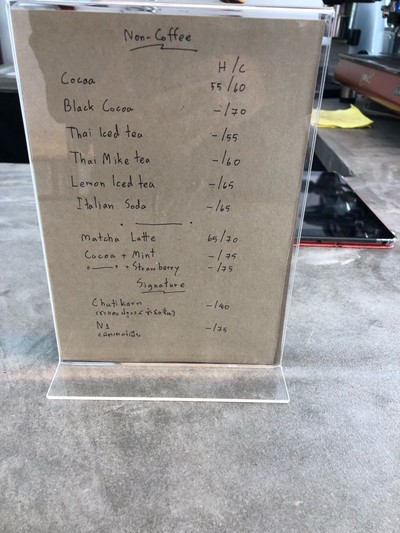 ป้ายราคาหรือสมุดเมนู