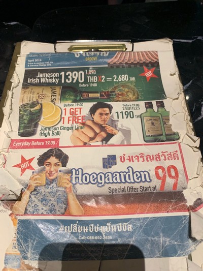 ป้ายราคาหรือสมุดเมนู