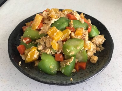 วิธีทำ ผัดบวบสามสี