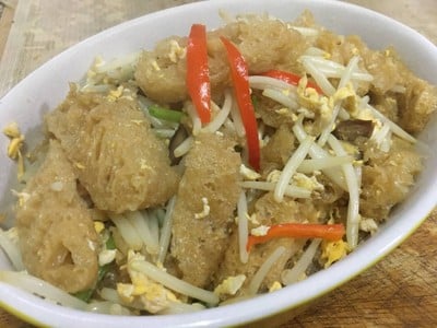 กระเพาะปลาผัดแห้ง