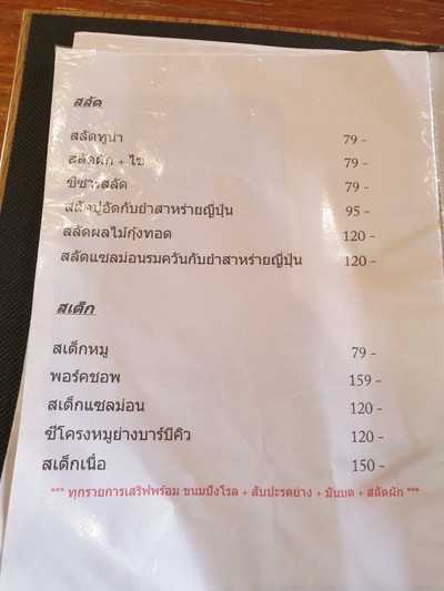 ป้ายราคาหรือสมุดเมนู