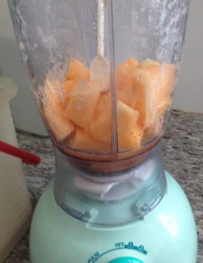 วิธีทำ ไอศกรีมแคนตาลูปเชอร์เบท