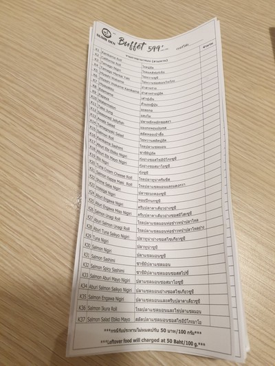 ป้ายราคาหรือสมุดเมนู