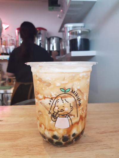 Brown sugar fresh tea With Lava BOBA