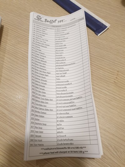 ป้ายราคาหรือสมุดเมนู