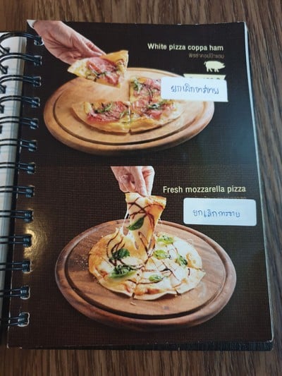 ป้ายราคาหรือสมุดเมนู