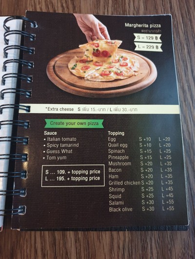 ป้ายราคาหรือสมุดเมนู